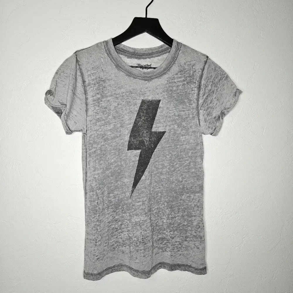 Recycled Karma Distressed Burn Out AC / DC Band Tee Graphis short sleeve XSmall​ - Picture 2 of 6